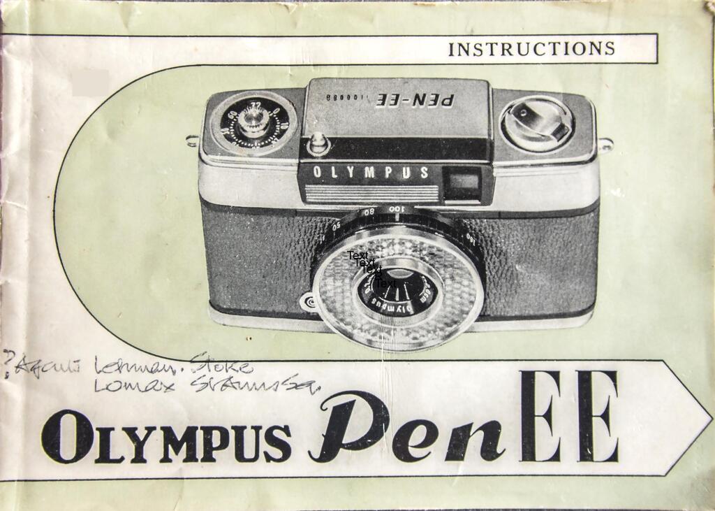 Olympus Pen EE Manual 1964 Camera Manual For Instant Digital