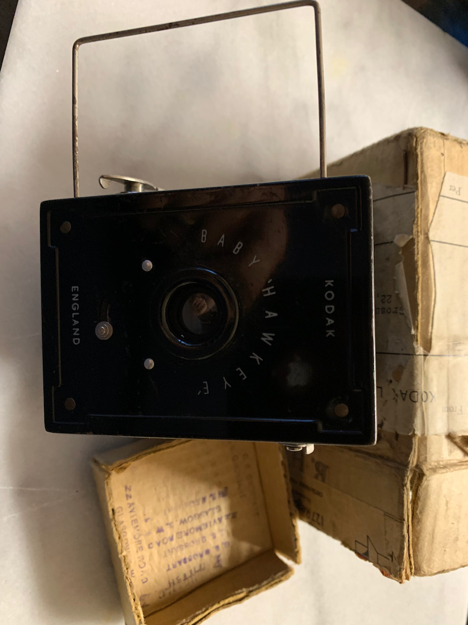 Kodak Baby Hawkeye (Hawkeye Ace) Made in 1936 127 film camera with working shutter