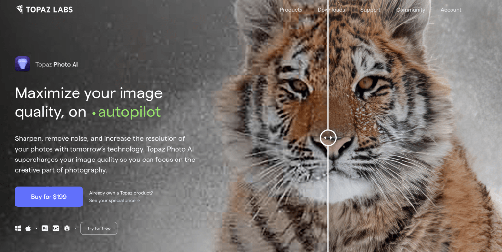 Topaz Photo AI - Maximise your image quality on autopilot