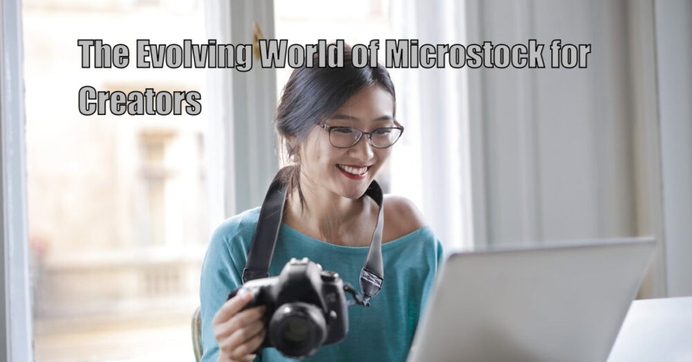 Image of woman wit Camera and computer